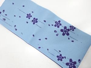 桜散らし模様織り出し　浴衣帯